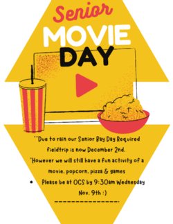 Movie Flyer for Senior Movie Day